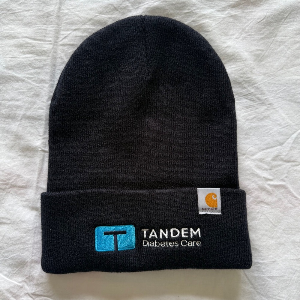 Carhartt Black Beanie with Blue Logo